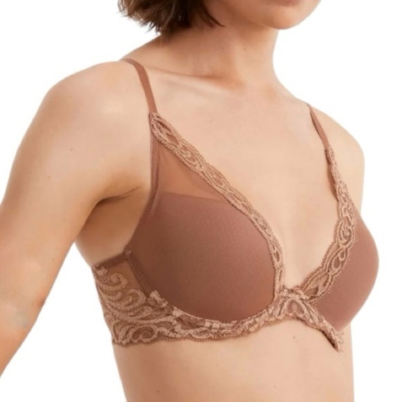 NEW! Natori feather bra color: cinnamon - Picture 2 of 6